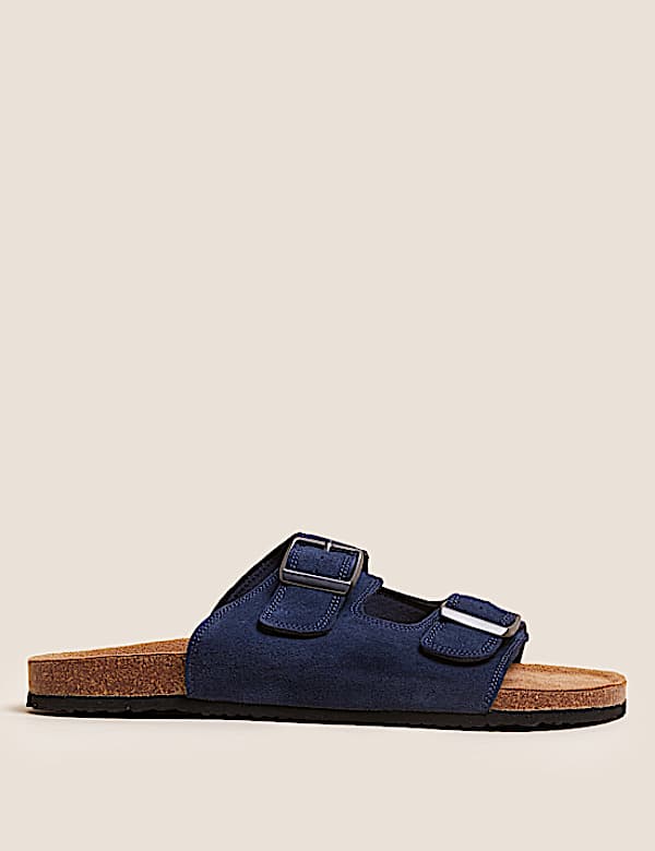 Suede Slip-On Sandals