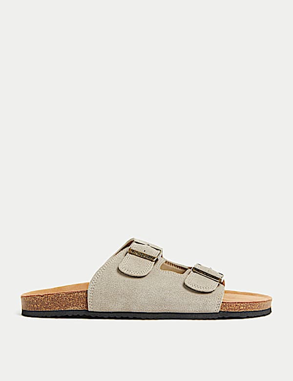 Suede Slip-On Sandals