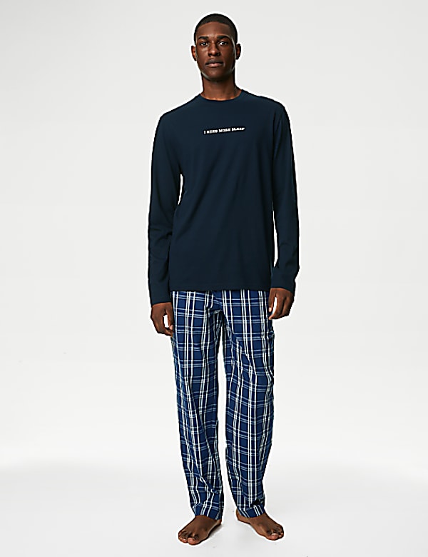 Pure Cotton Checks Pajama Set