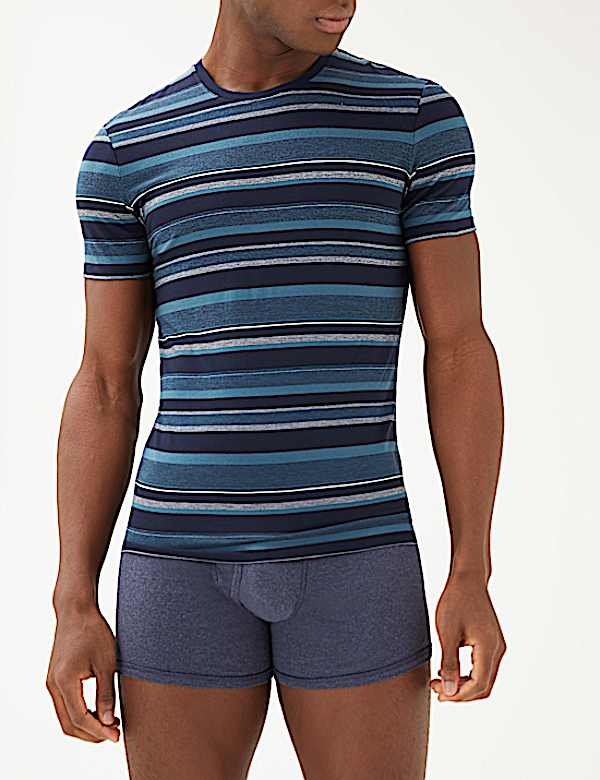 Premium Cotton Blend Striped Vest