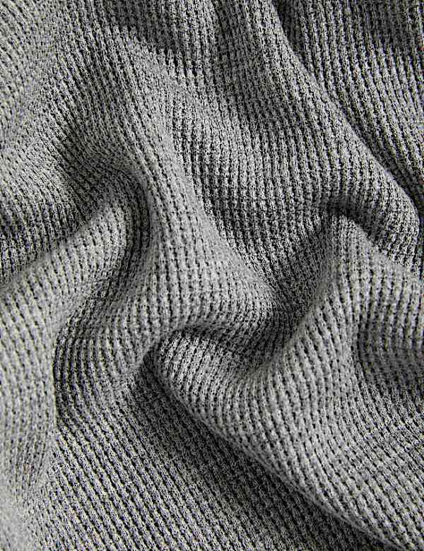 Pure Cotton Waffle Loungewear Sweatshirt