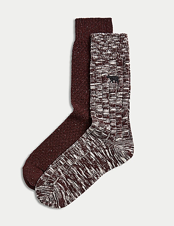 2pk Cotton Rich Bear Boot Socks