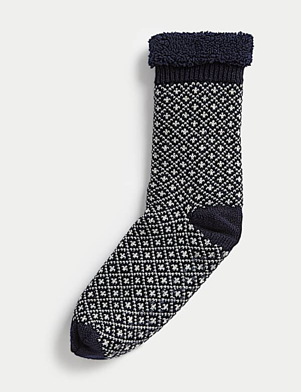 Fair Isle Slipper Socks