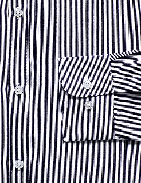 Regular Fit Non Iron Cotton Blend Striped Shirt