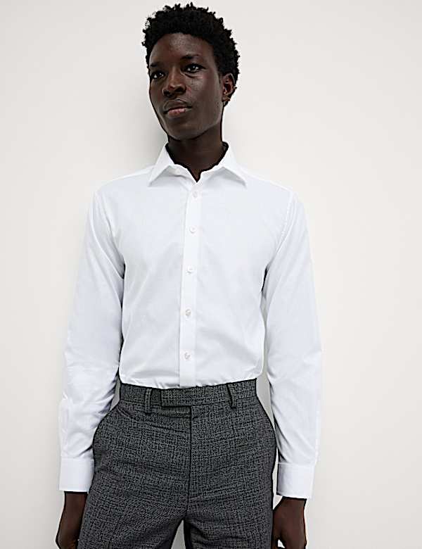 Slim Fit Luxury Cotton Twill Shirt