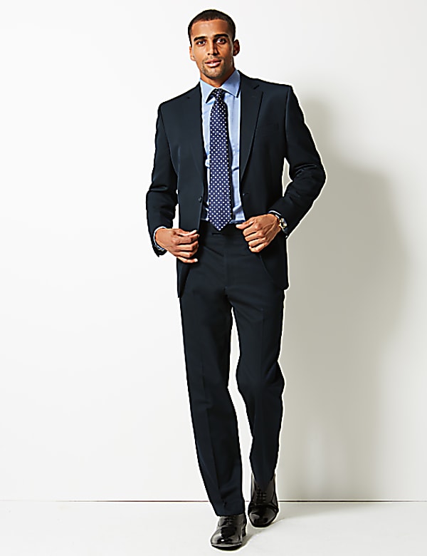 Navy Regular Fit Jacket