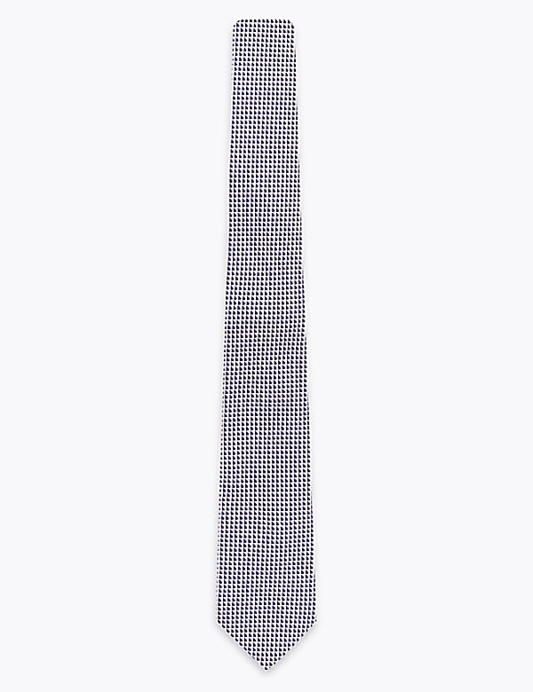 Slim Woven Geometric Tie