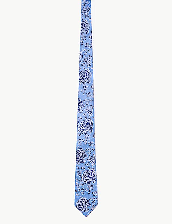Pure Silk Rose Floral Tie
