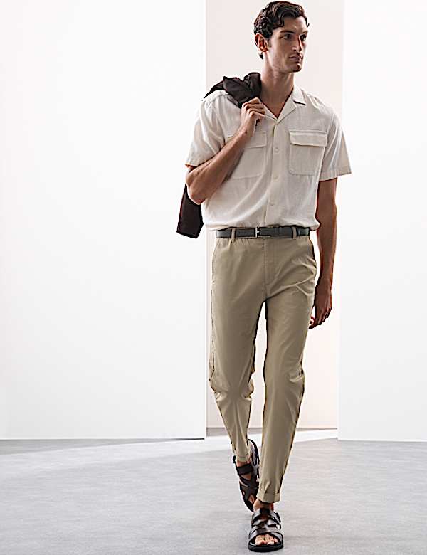 Super Lightweight Tapered Fit Elasticated Waist Trousers