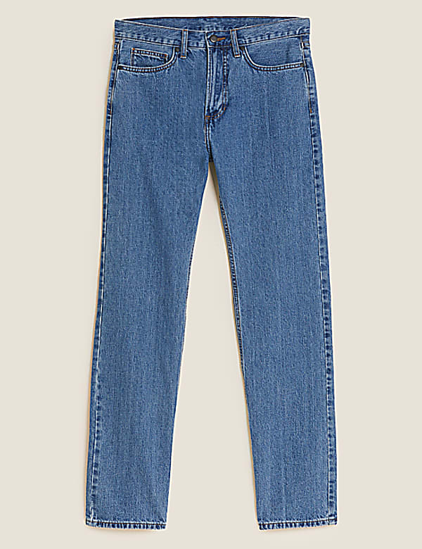 Pure Cotton Straight Fit Jeans