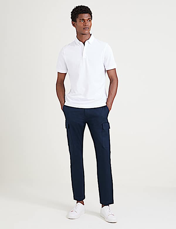Slim Fit Stretch Cargo Trousers