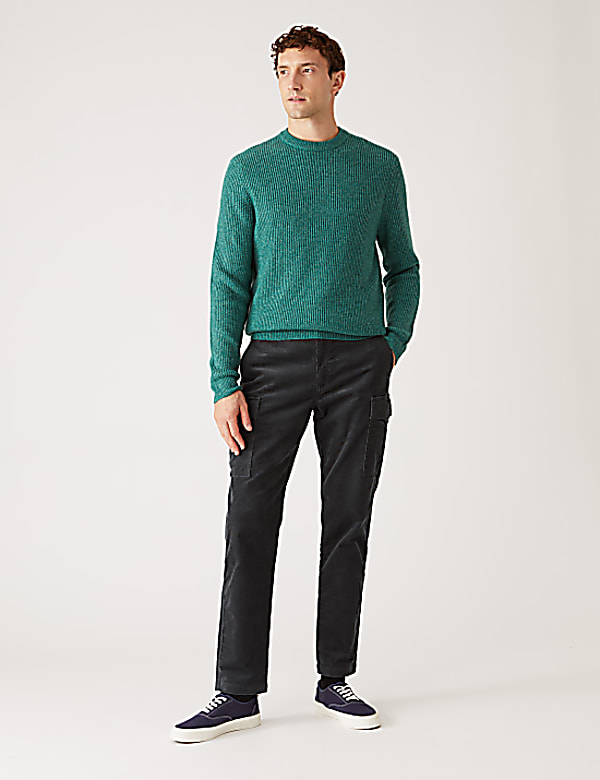 Tapered Fit Corduroy Cargo Trousers
