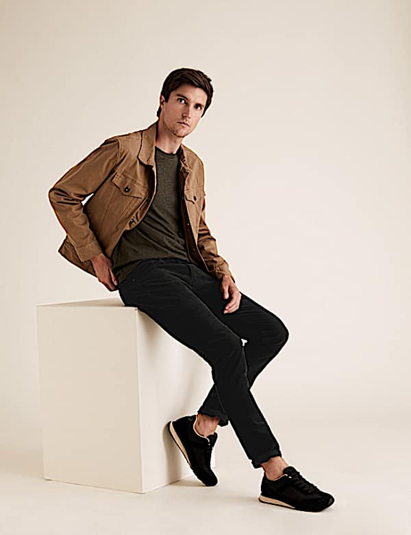 Slim Fit Corduroy 5 Pocket Trousers