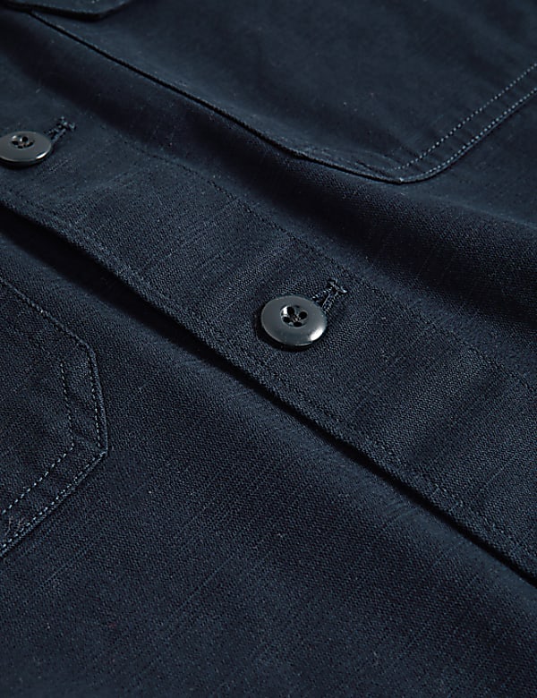 Pure Cotton Utility Overshirt