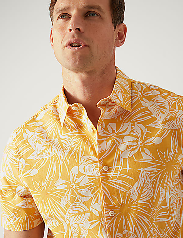 Pure Cotton Hawaiian Cuban Collar Shirt