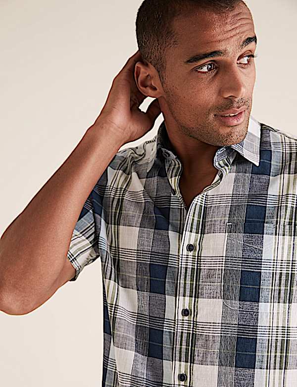 Pure Cotton Checked Shirt