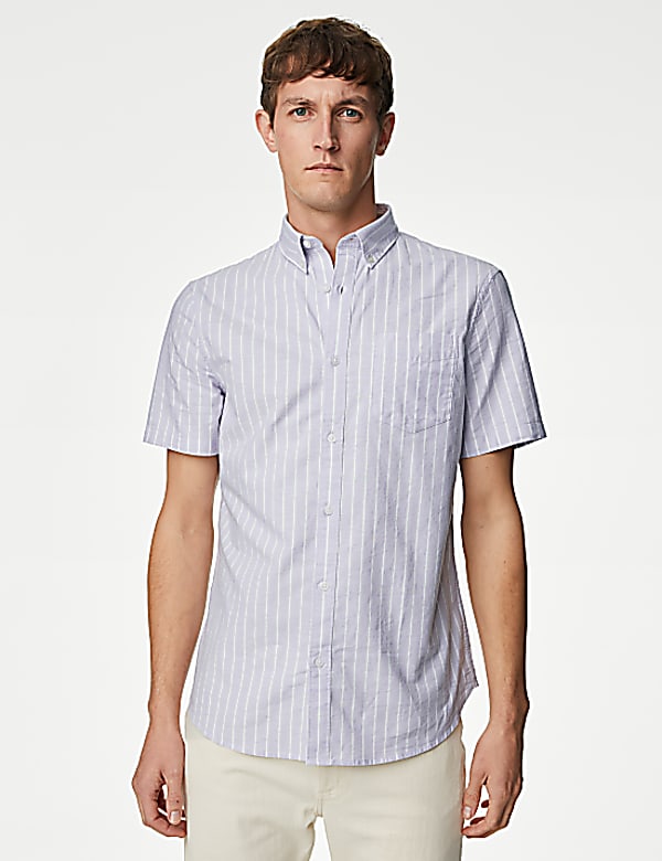 Pure Cotton Striped Oxford Shirt