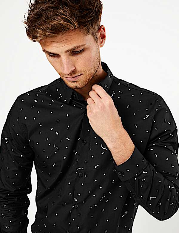 Pure Cotton Star Print Shirt