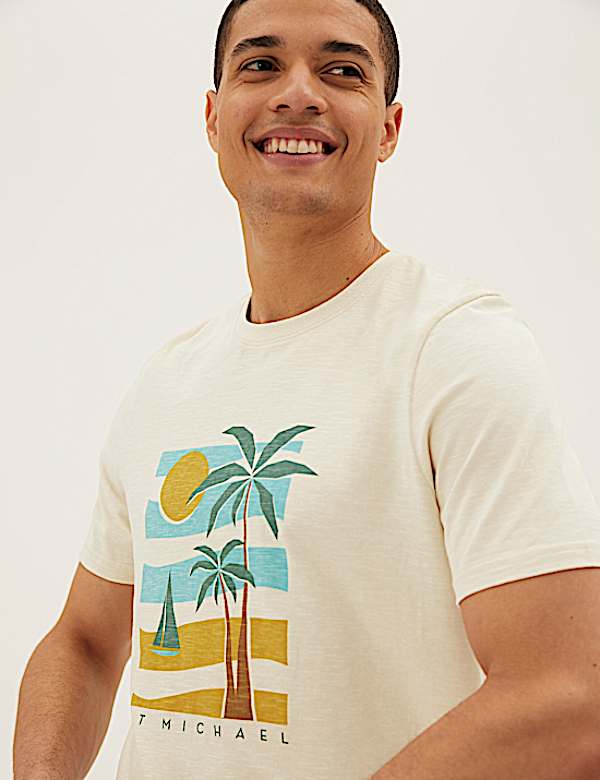 Pure Cotton St Michael Graphic T-Shirt