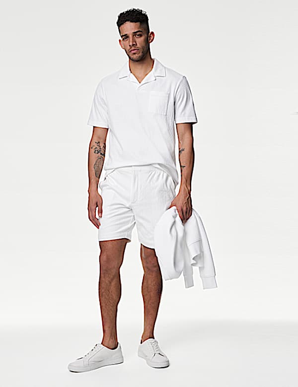 Pure Cotton Textured Shorts