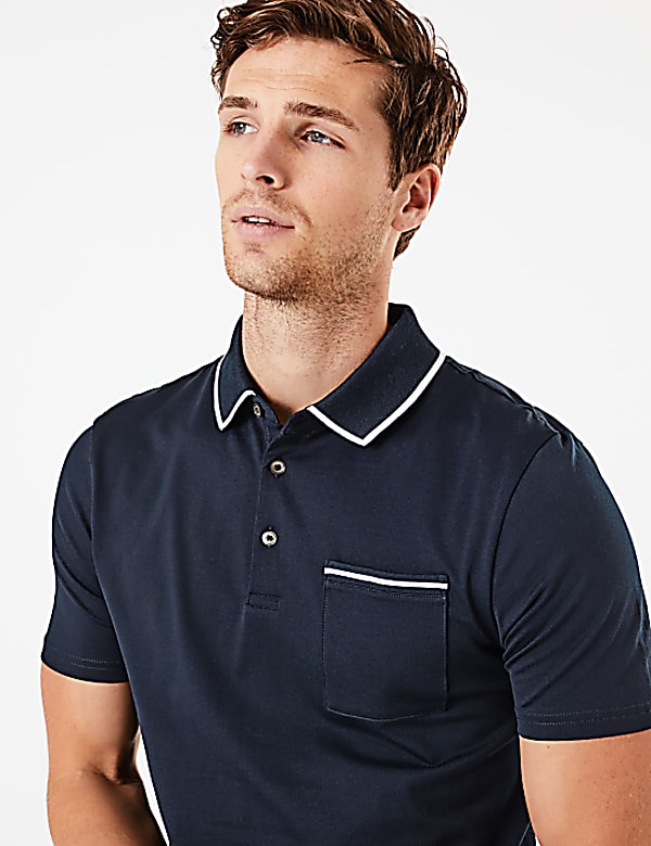 Premium Cotton Contrast Tipping Polo