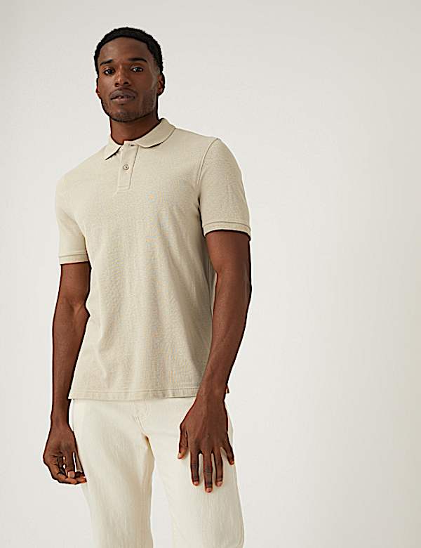 Pure Cotton Pique Regular Fit Polo Shirt