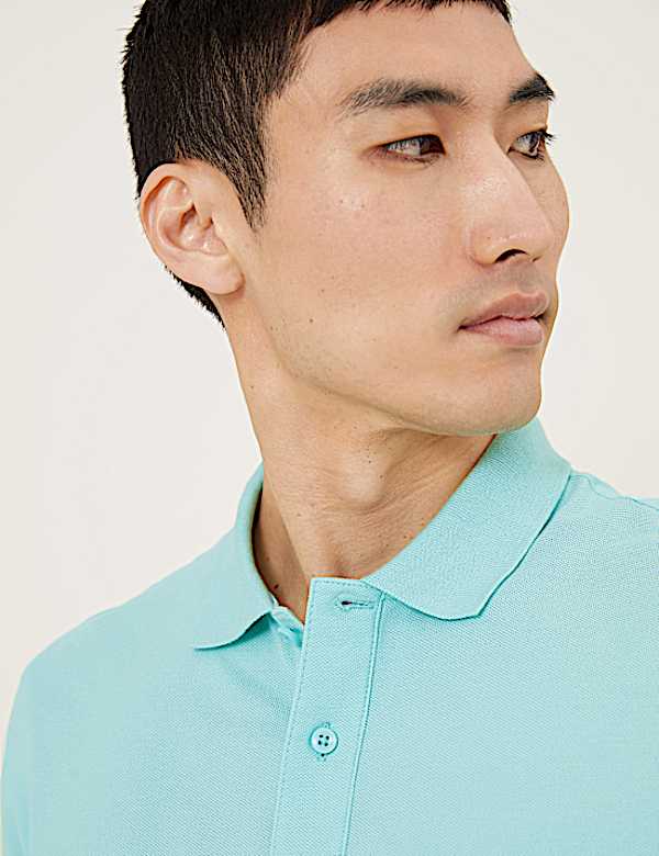 Pure Cotton Pique Regular Fit Polo Shirt
