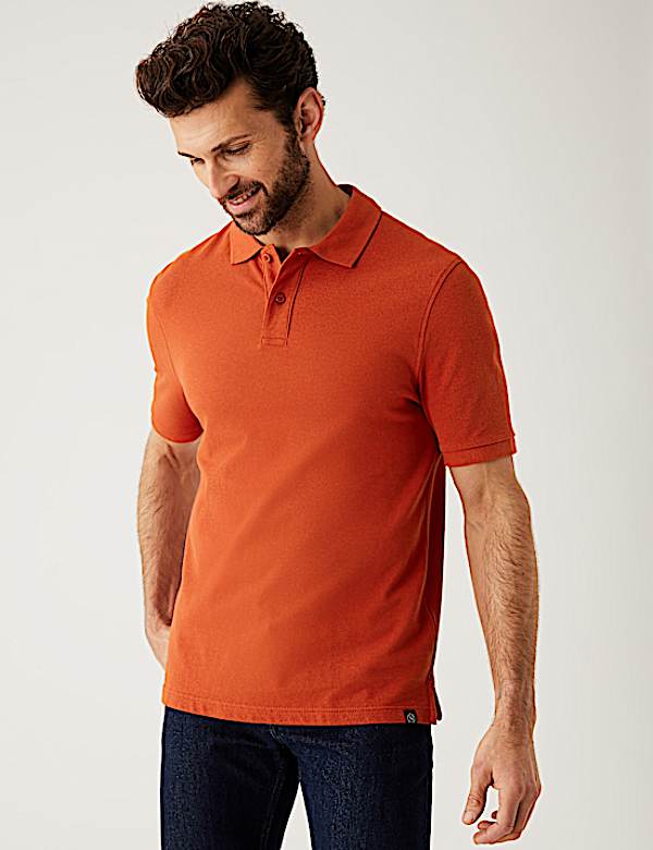 Pure Cotton Pique Regular Fit Polo Shirt