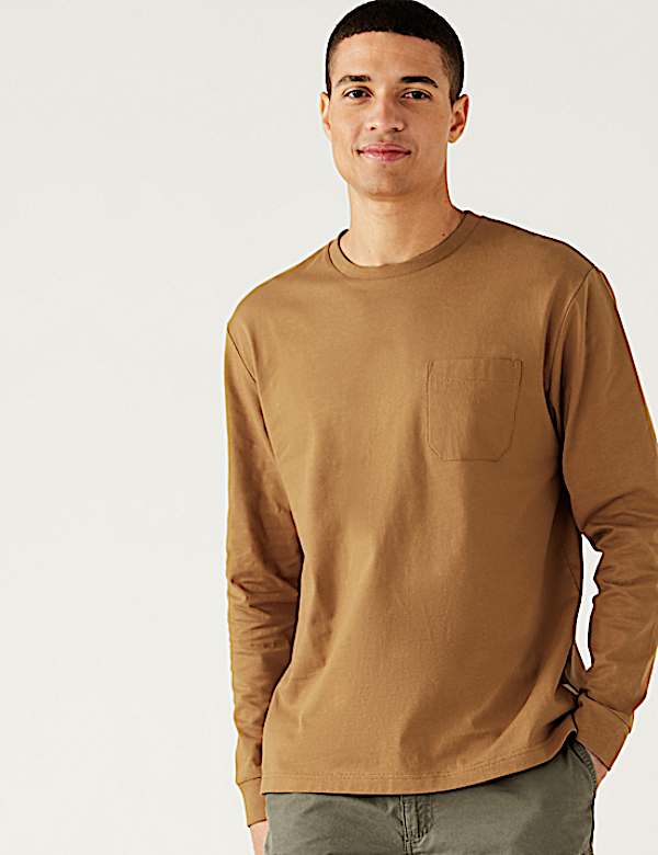 Pure Cotton Long Sleeve T-Shirt