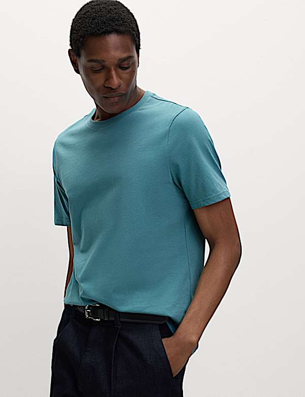 Regular Fit Pure Cotton Crew Neck T-Shirt