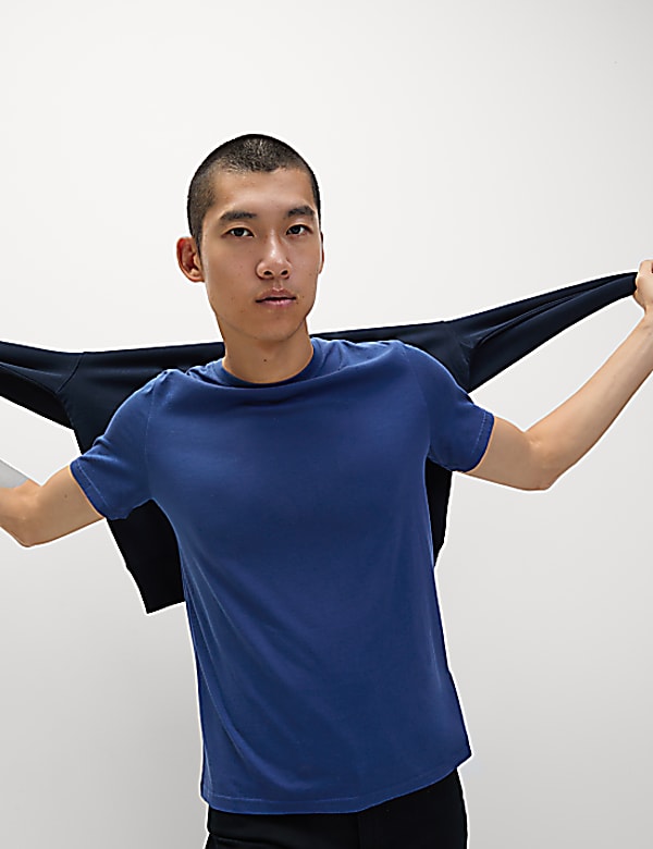 Regular Fit Pure Cotton Crew Neck T-Shirt