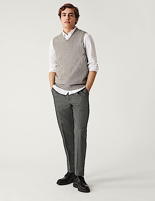 Crease Resistant Flexi Waist Trousers