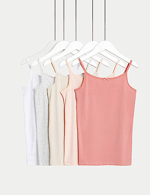 5pk Cotton with Stretch Camis (5-14 Yrs)