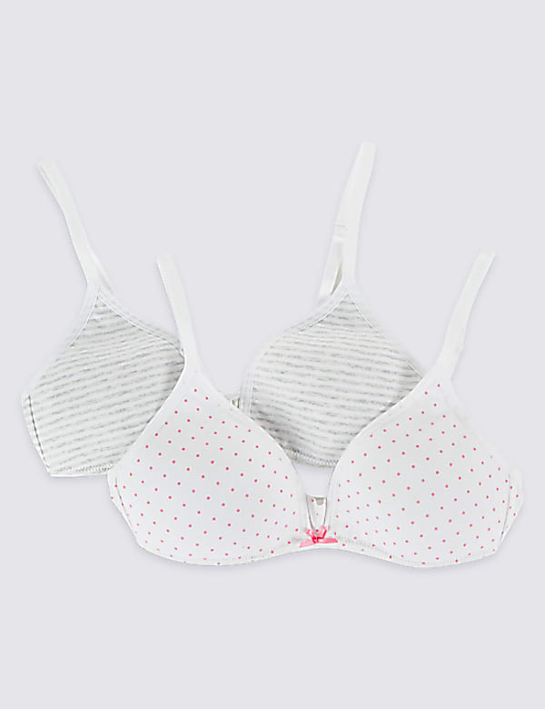 2 Pack Striped & Spotted Bras