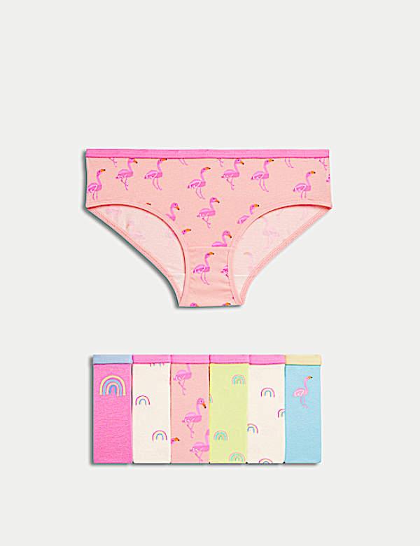 7pk Cotton with Stretch Rainbow Knickers (2-12 Yrs)