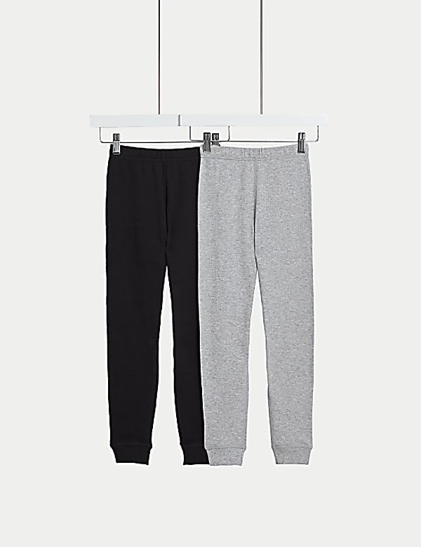 2pk Cotton Blend Thermal Leggings (2-14 Yrs)