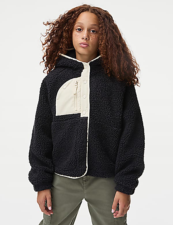 Borg Fleece Hooded Jacket (6-16 Yrs)