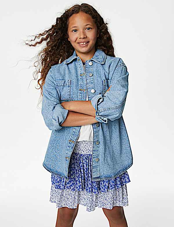 Denim Shacket (6-16 Yrs)