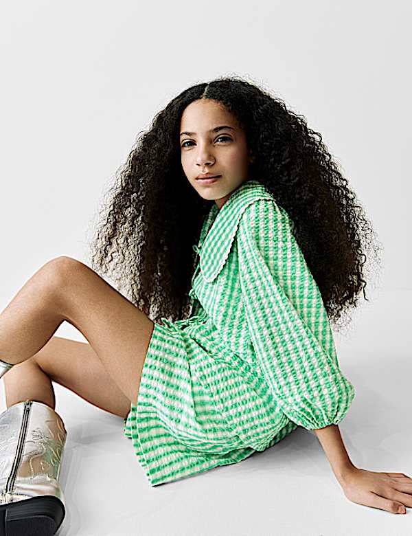 Pure Cotton Gingham Check Shorts (6-16 Yrs)