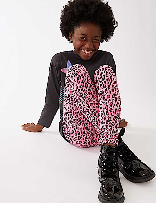 Cotton Rich Animal Print Leggings (6-16 Yrs)