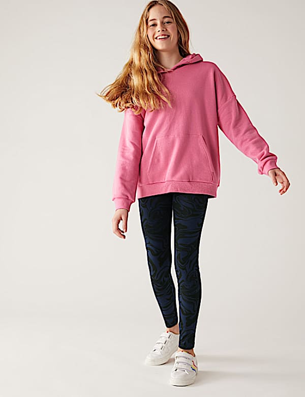 Cotton Rich Marble Print Leggings
