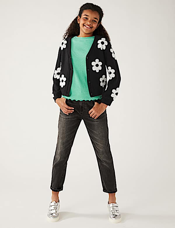 Cotton Rich Floral Cardigan