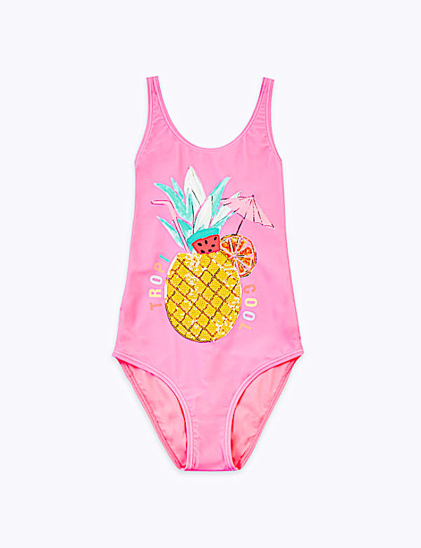 Pineapple Sequin Swimsuit (6-16 Yrs)