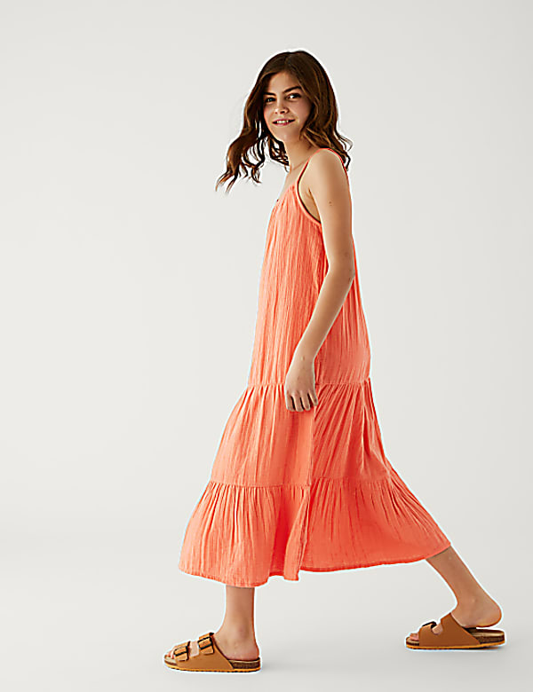 Pure Cotton Tiered Maxi Dress (6-16 Yrs)