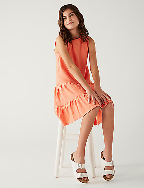 Pure Cotton Tiered Dress
