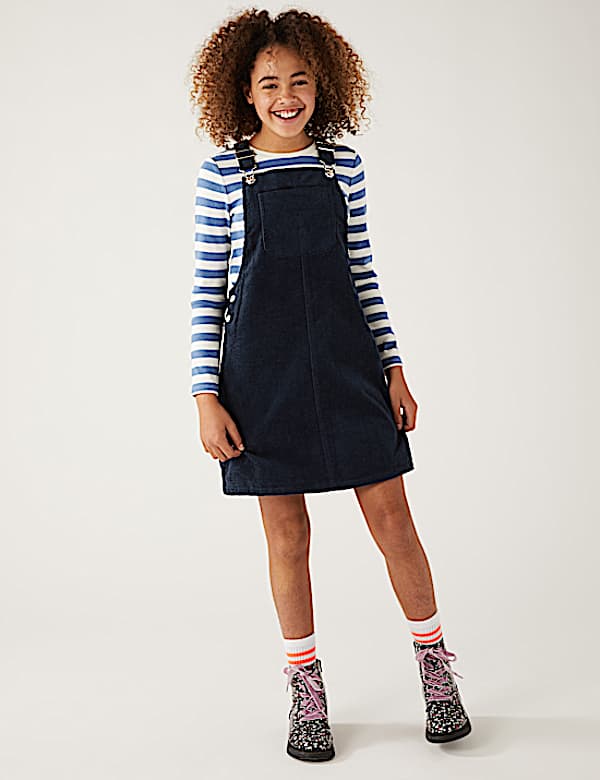 2pc Cotton Rich Pinafore Outfit