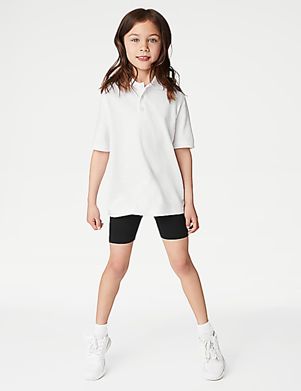 Buy 2Pk Girls Cotton With Stretch Shorts at Marks Spencer