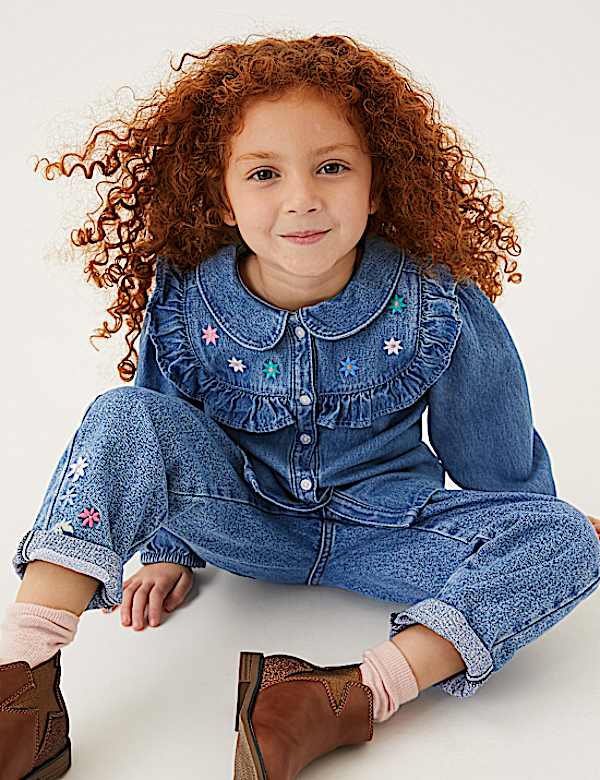 Denim Embroidered Shirt (2-7 Yrs)