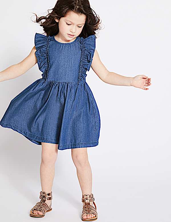 Denim Frill Dress (3 Months - 7 Years)