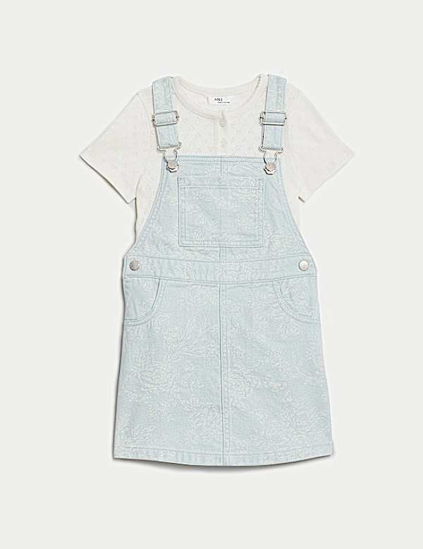2pc Denim Pinafore Outfit (2-8 Yrs)